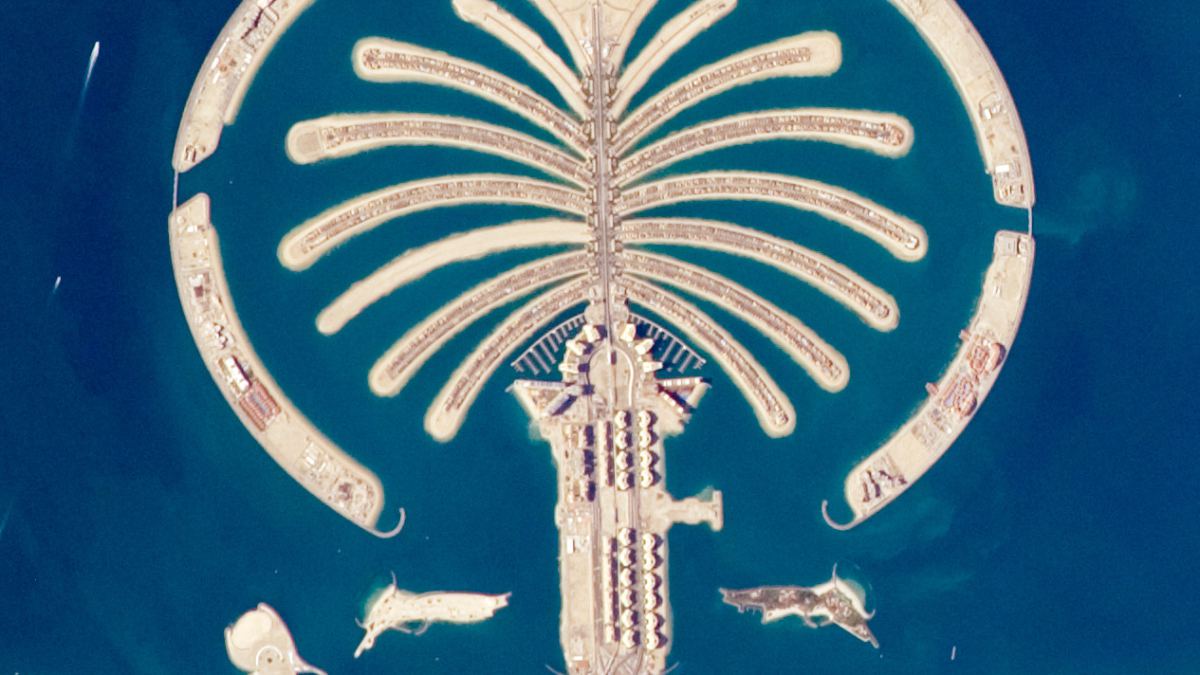 Palm Jumeirah seen from space