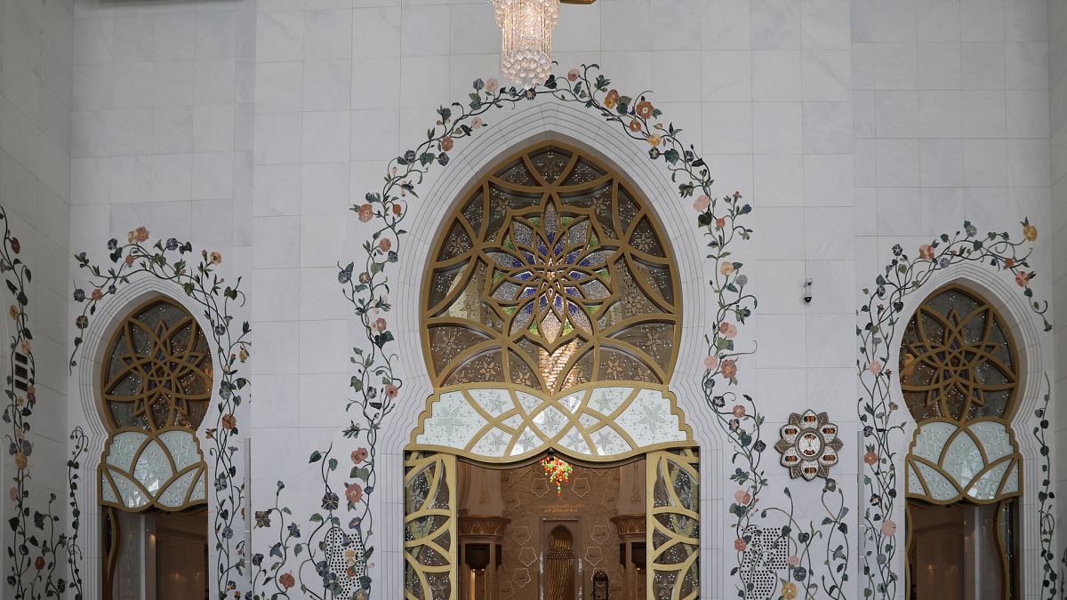 Marble arches of the Sheikh Zayed Grand Mosque